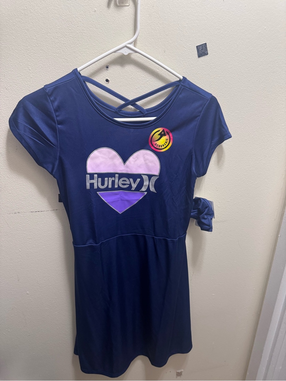 Hurley Girls Navy Two-Piece Set with Purple Accent size XL